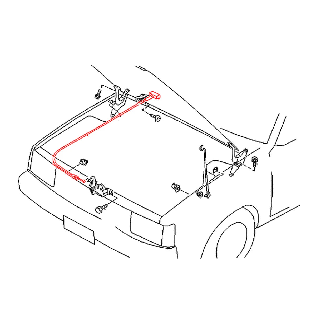 Bonnet Release Cable for Nissan AD Wingroad/Expert 1990-1999