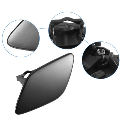 Bumper Headlight Washer Nozzle Cover for BMW 328i (2012-2015) Black