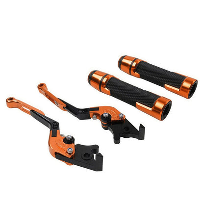 Orange Extendable Brake Clutch Levers Grips Set for Suzuki GSXR750