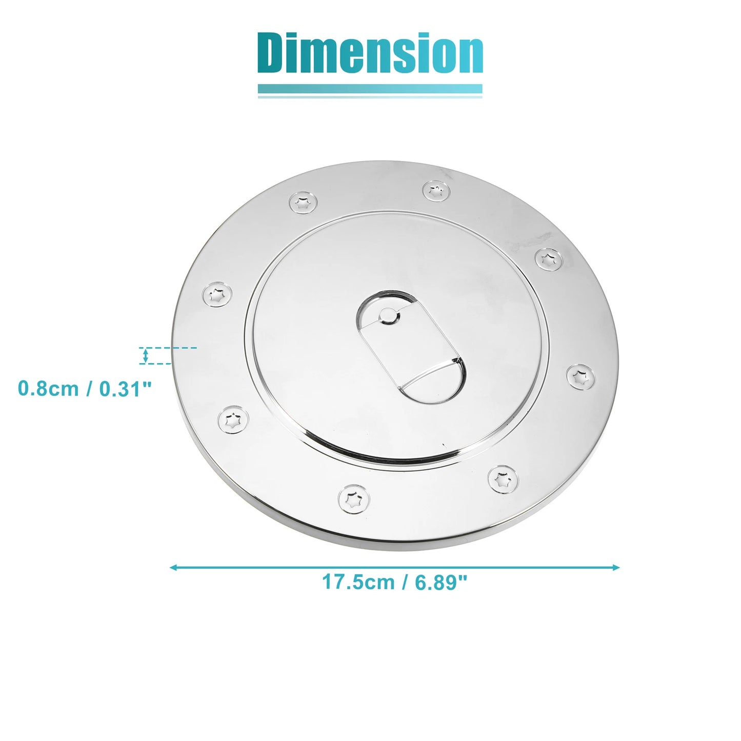 Chrome Plated Fuel Tank Filler Cap Cover for Toyota Tundra (2007-2023)
