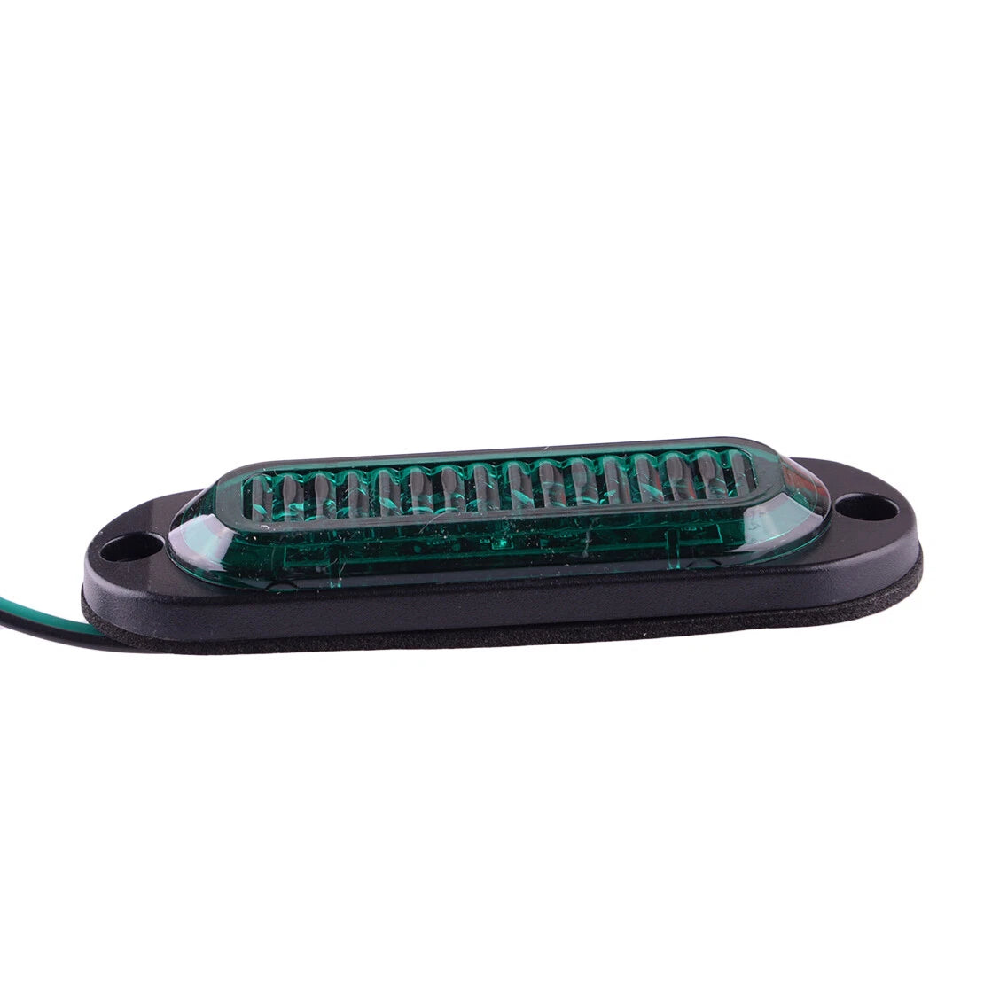 Green 4 LED Oval Side Marker Lights for Truck Trailer Waterproof