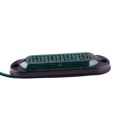 Green 4 LED Oval Side Marker Lights for Truck Trailer Waterproof