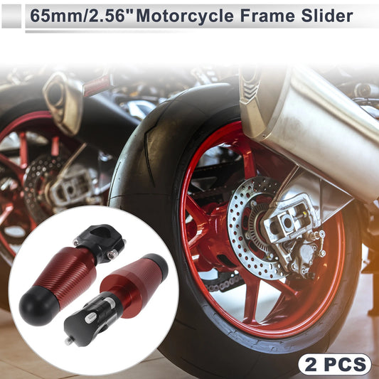 2 x Aluminum Alloy Motorcycle Slider Frame Red