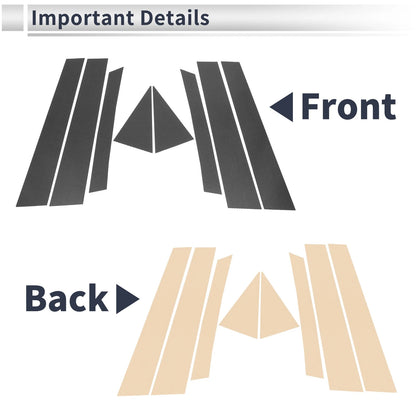 8 Pcs Carbon Fiber Door Pillar Trim for Mazda CX-7 (2013-2014)