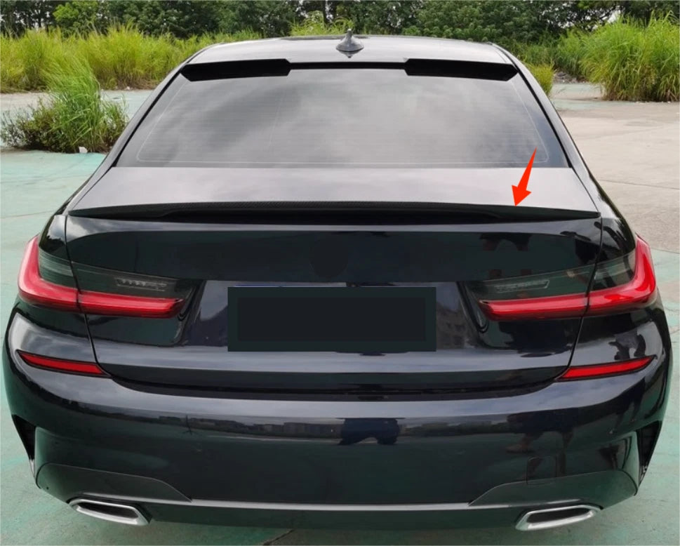 Glossy Black P Style Rear Spoiler Wing for BMW 3 Series G20 G28 Sedan (2019-2024)
