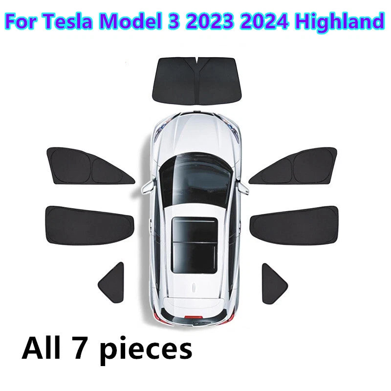 Windshield Side Window Sleep Privacy Camping Blind Sunshade for Tesla Model 3