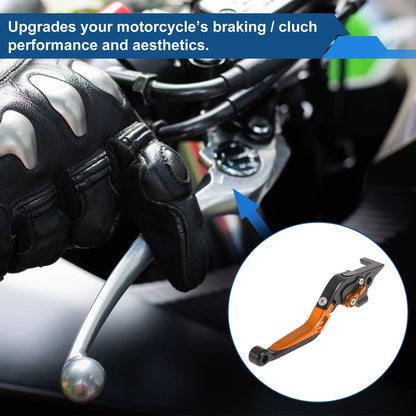 Levers / 1 Pair / Adjustable Short Long Brake Clutch Levers for Yamaha TMAX560 Black Orange (2012–2024)