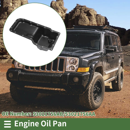 Engine Oil Pan for Jeep Commander 2006-2007 (1 x No.53021756AB, Iron Black)
