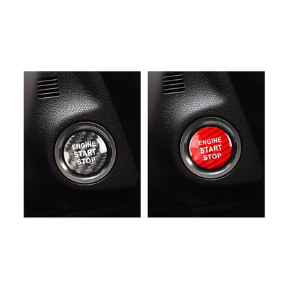1pc Carbon Fiber Red Engine Start Button Cover for Lexus IS/ES/GS/RC/NX (2014-2023)