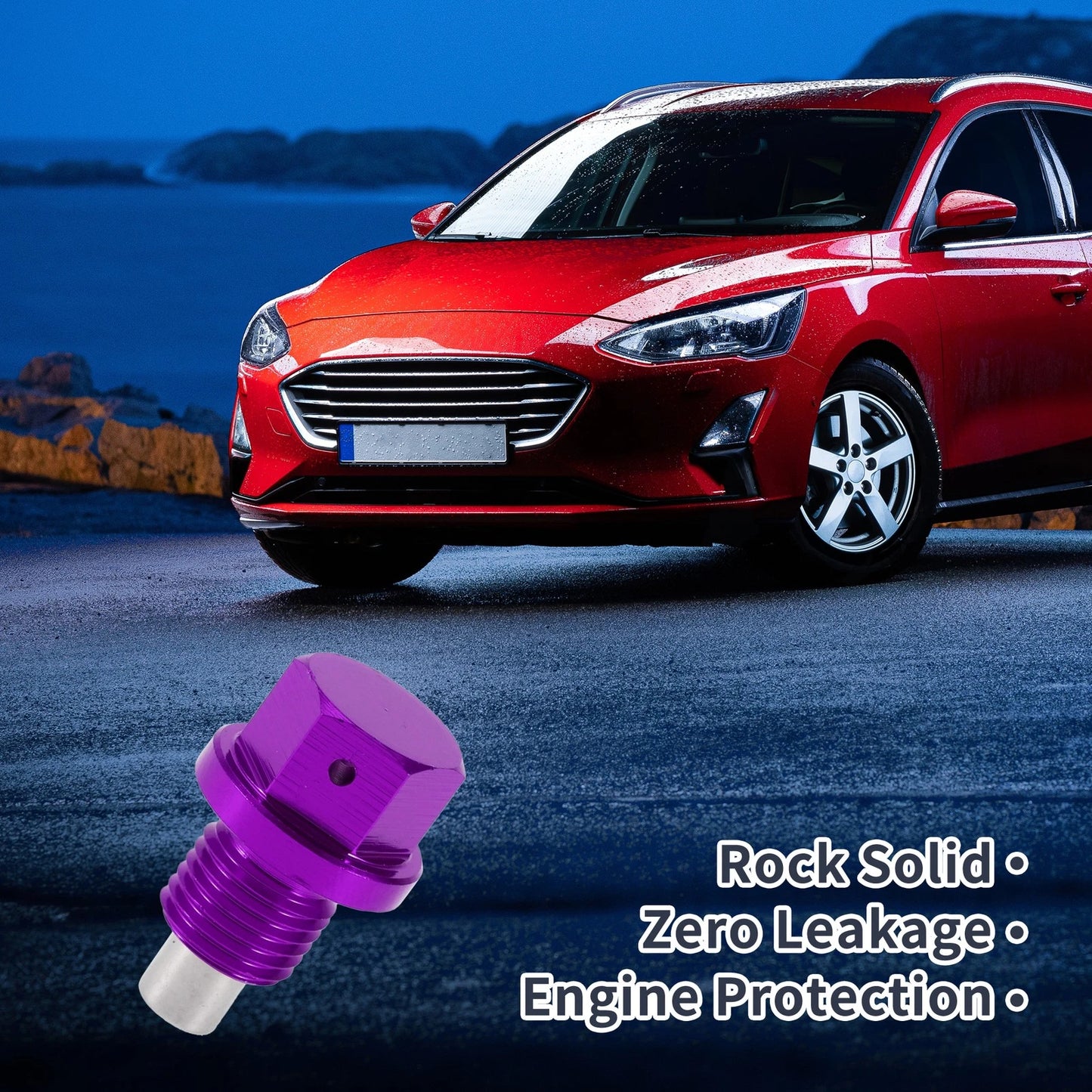 1 x M12x1.25 Engine Oil Drain Plug with Gasket Purple for Car Motorcycle Boat