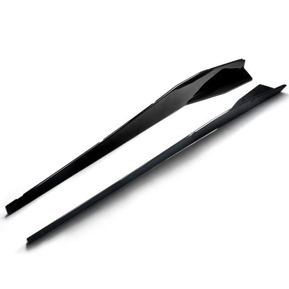 Side Skirts Extension Panel Lip Gloss Black for 2020-2023 Corvette C8 5VM Style