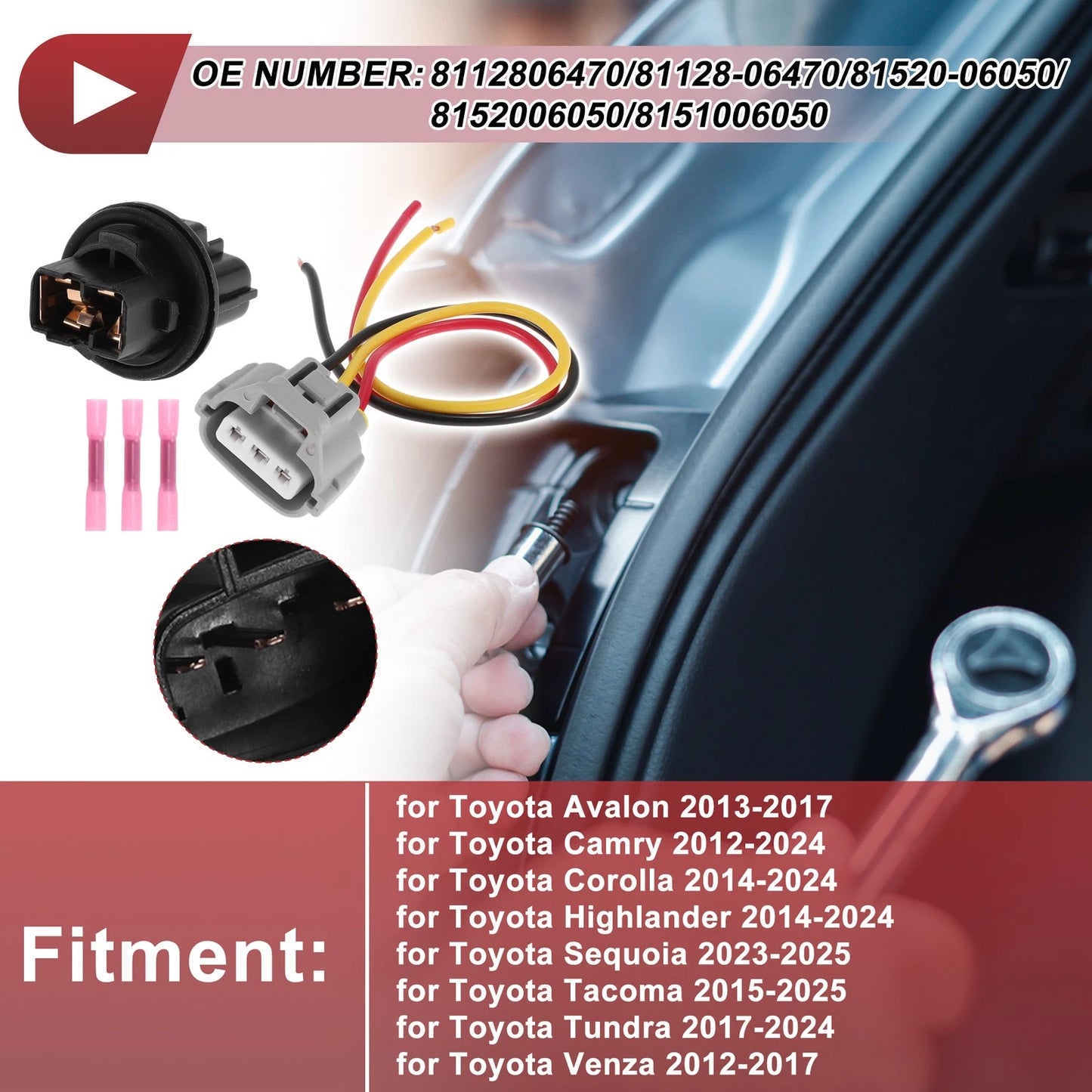 Turn Signal Light Socket Wiring for Toyota Avalon (2013-2017)