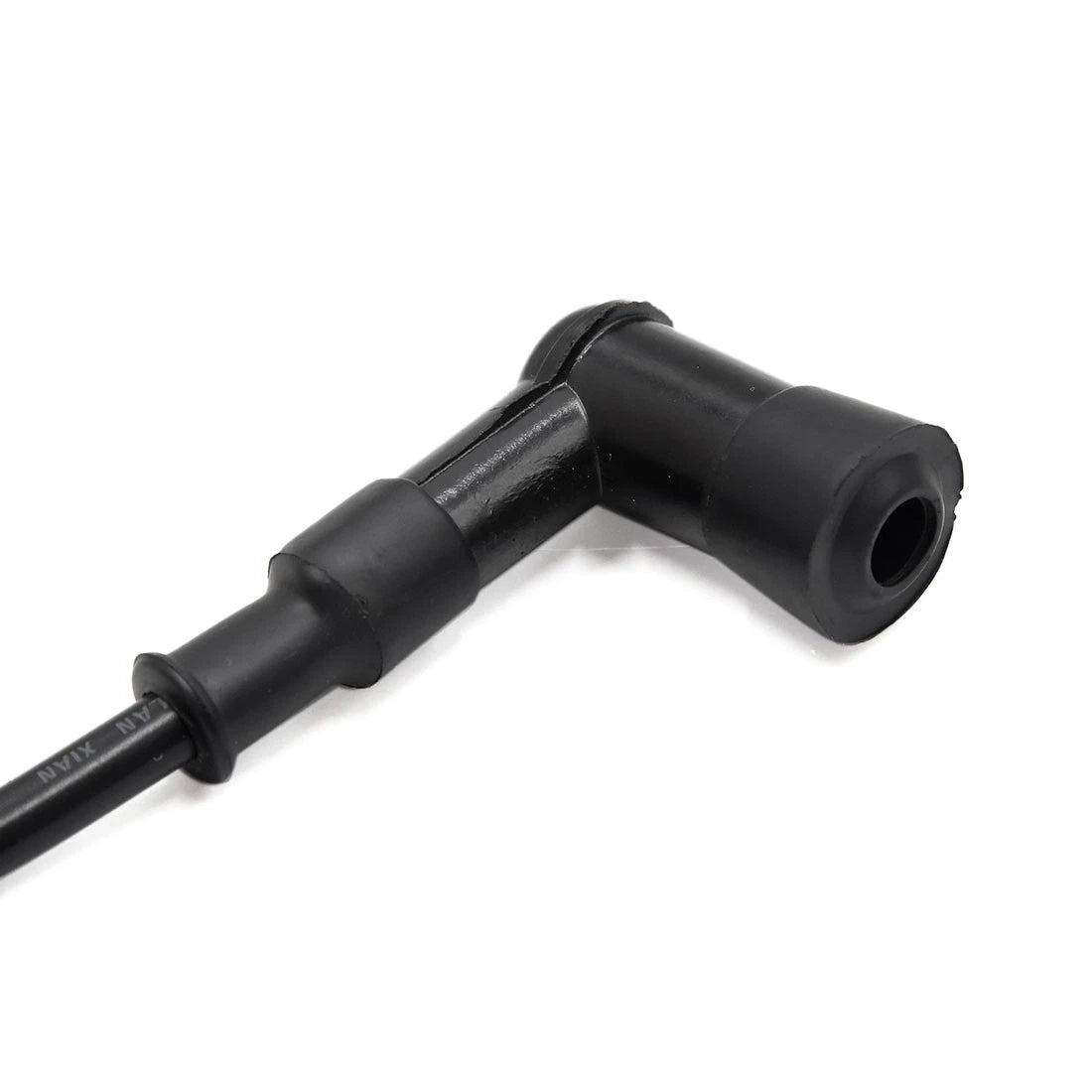 4 x Silicone 90 Degree Spark Cap Ignition Wire Cable Black for Make Model