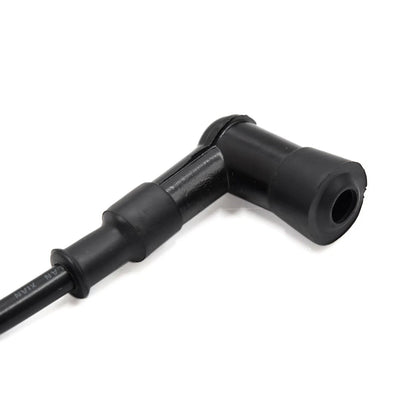 4 x Silicone 90 Degree Spark Cap Ignition Wire Cable Black for Make Model