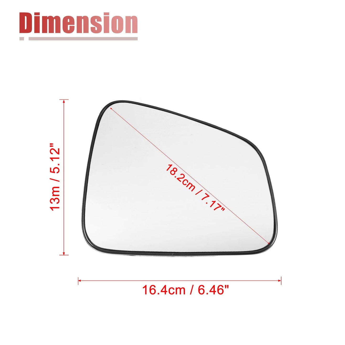Rearview Right Side Heated Mirror Glass with Backing Plate for Chevrolet Trax