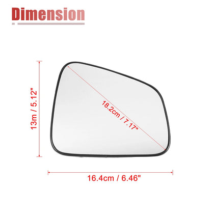Rearview Right Side Heated Mirror Glass with Backing Plate for Chevrolet Trax