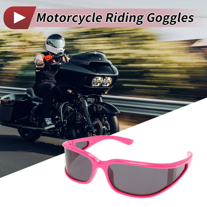 Motorcycle Riding Goggles Gray Lens Pink Frame Tri-acetel Cellulose