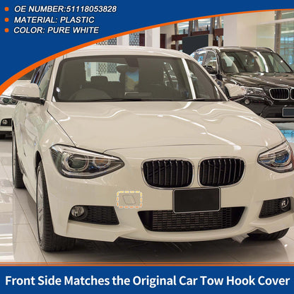 Front Tow Hook Cover for BMW 114i (2012-2014) - Pure White