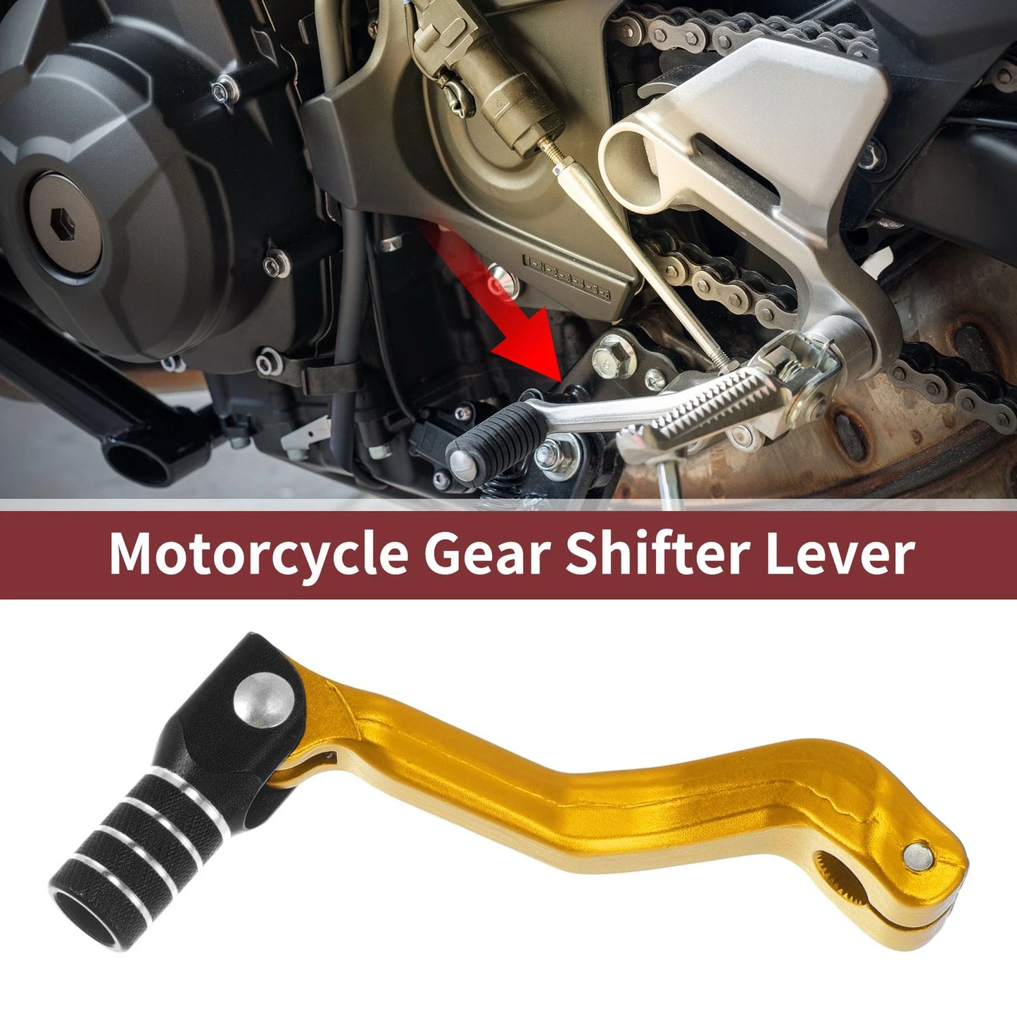 Shifter Lever / 1 Pc / Folding Gear Shifter Lever for Kayo T2 Gold Tone Black