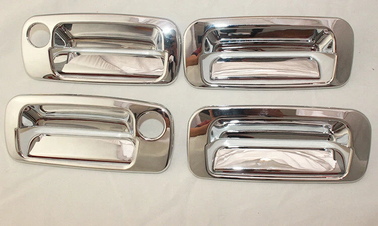 Chrome Door Handle Bowl Cover Trim for Toyota Land Cruiser FJ80 1990-1997 (2 x)