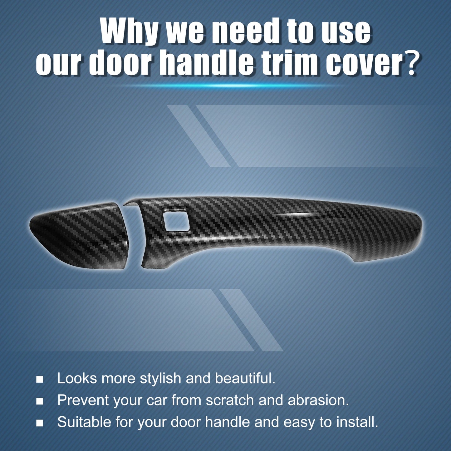 8pcs Side Door Handle Cover Trim for Hyundai Elantra (2017-2020)