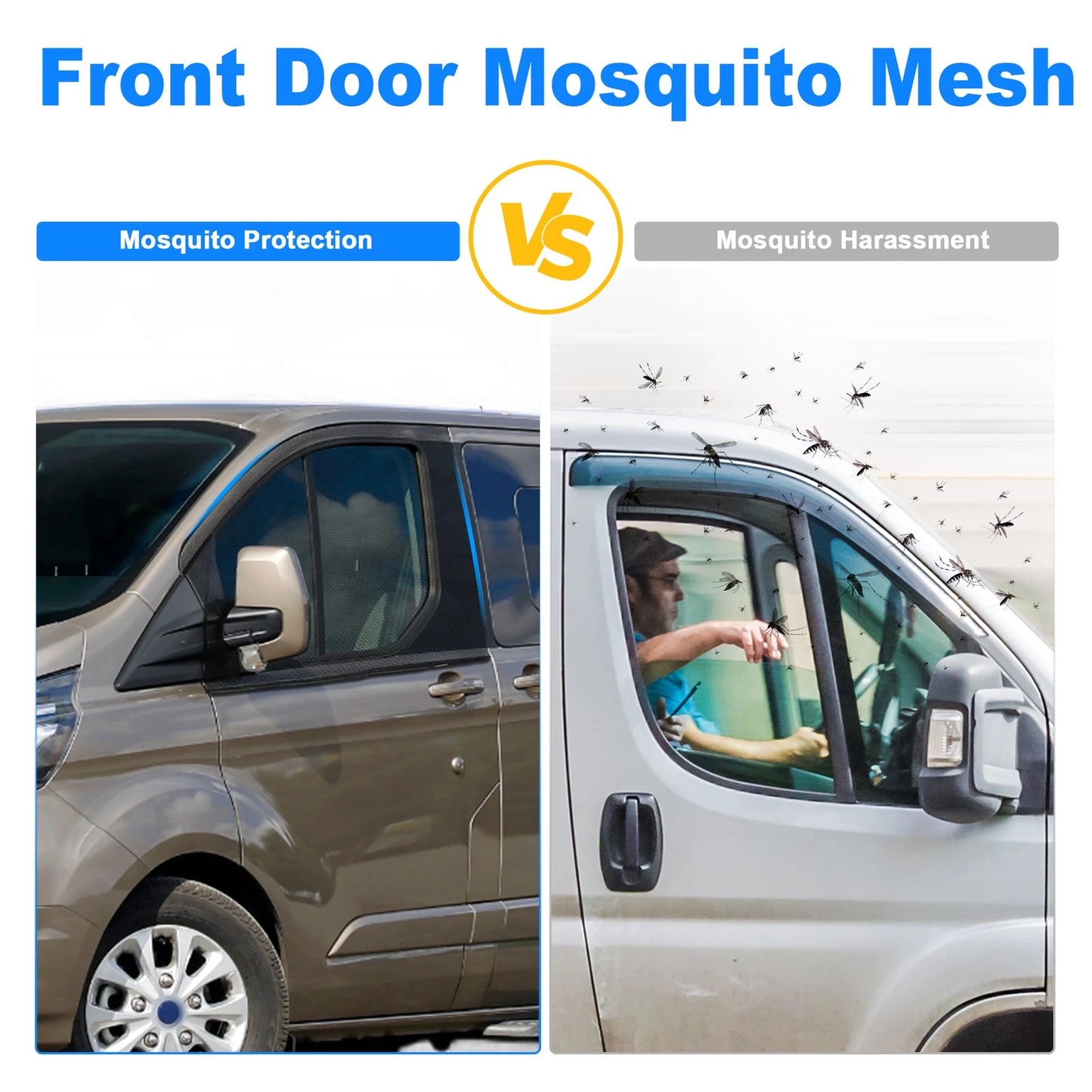 Magnetic Mosquito Screen for Ford Transit Connect 2002-2025, 47x31in