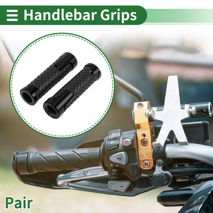 0.87x0.94 Motorcycle Hand Grips Cover Non Slip Black