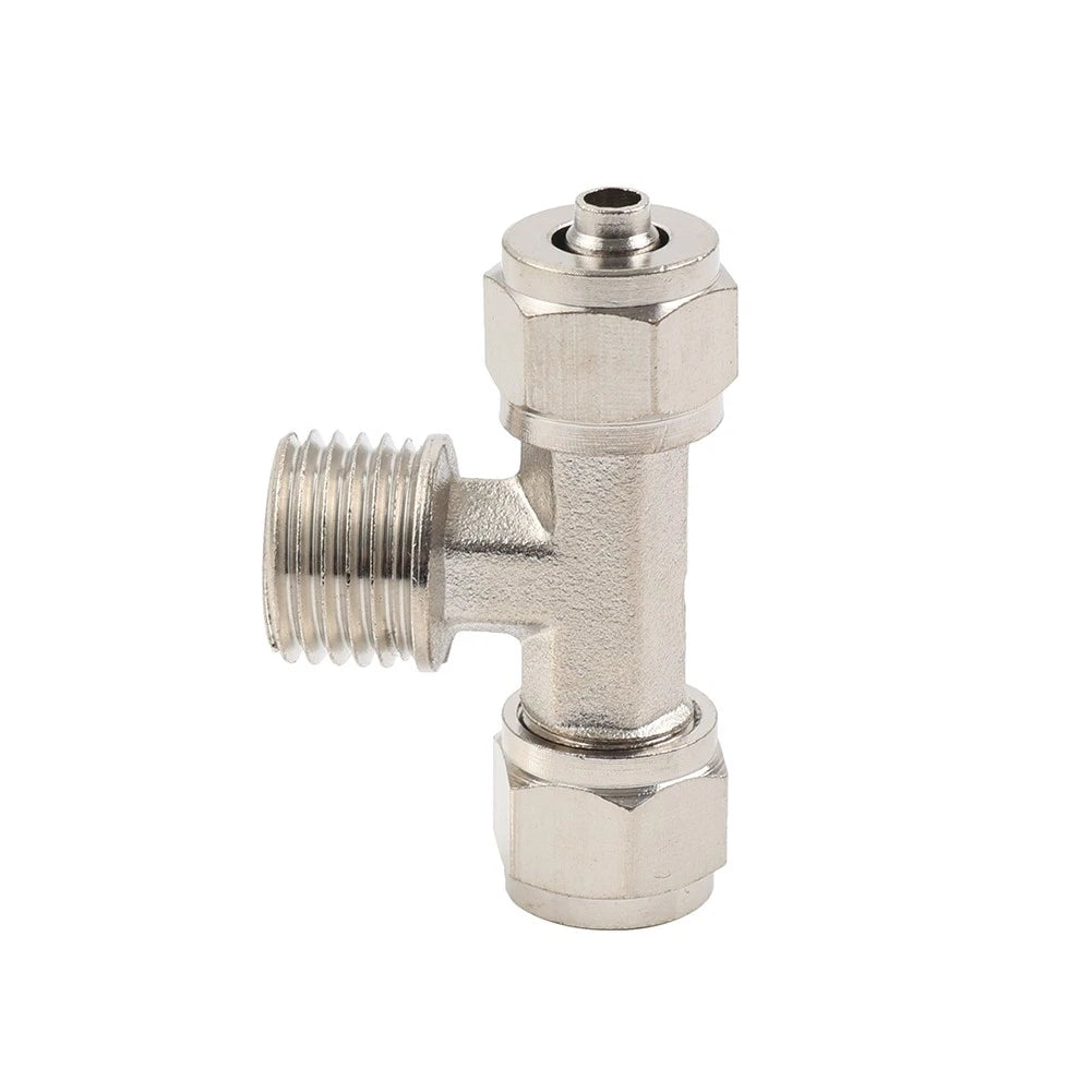 3 x Lock Cylinder Air Pipe Tee Joint 6mm for Tire Changer