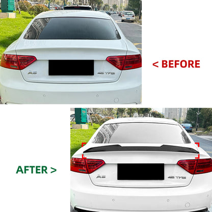 Gloss Black Rear Boot Spoiler Lip for Audi A5 8T Sportback (2007-2016)