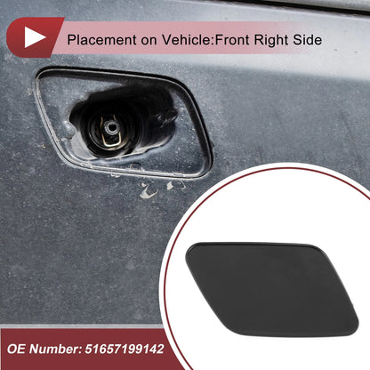 Front Right Bumper Trim Nozzle Cover for BMW X5 (2007-2013) Black