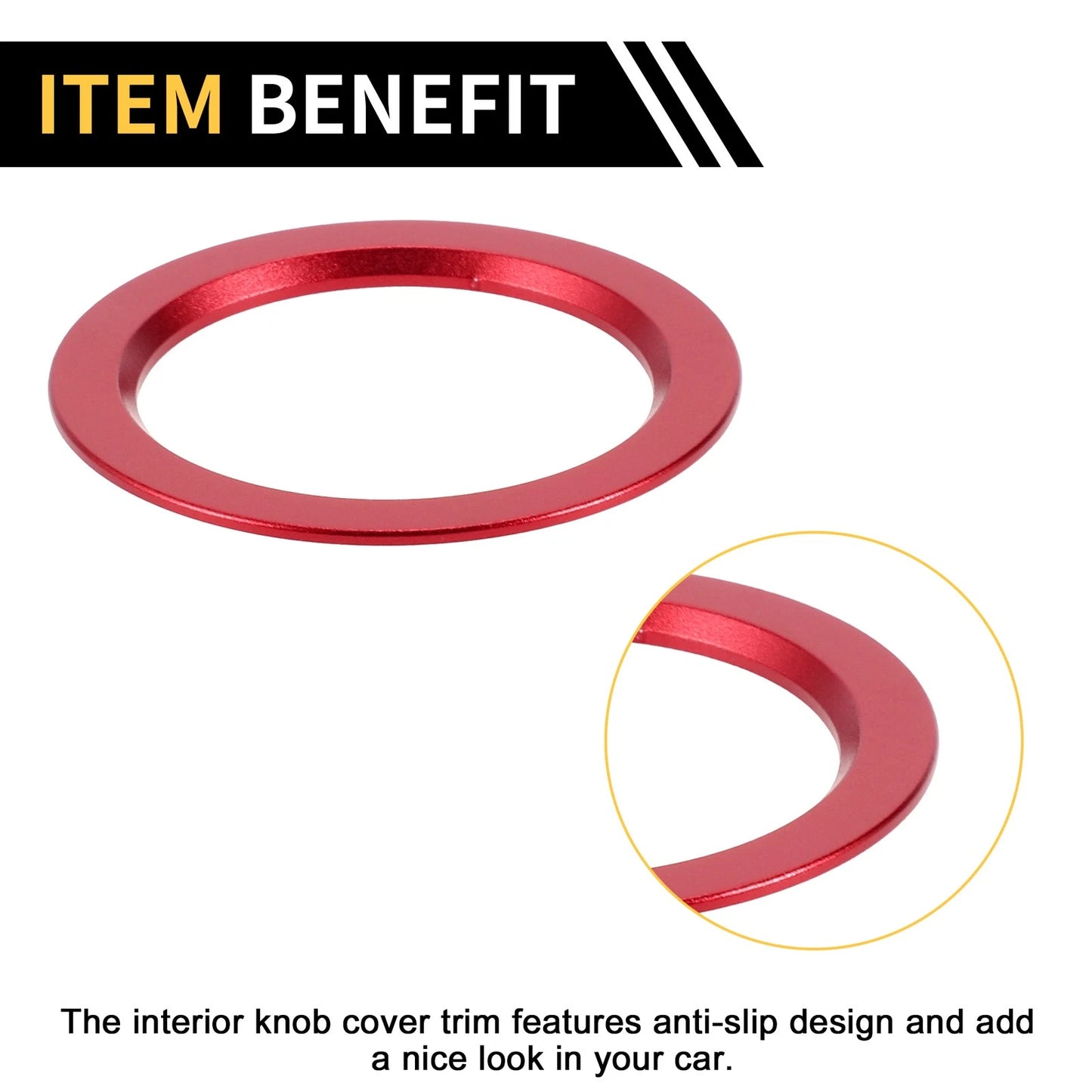 Engine Start Stop Button Cover Ring for Toyota Tacoma (2016-2023) Red