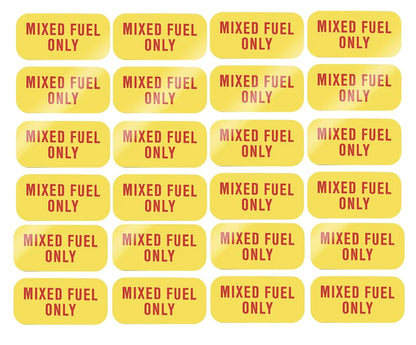 Mixed Fuel Only Sticker for Gasoline/Diesel Tank - Vinyl Decal