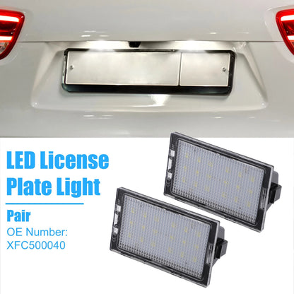 White LED License Plate Lights for Land Rover LR2 LR3 LR4 (2008-2016)