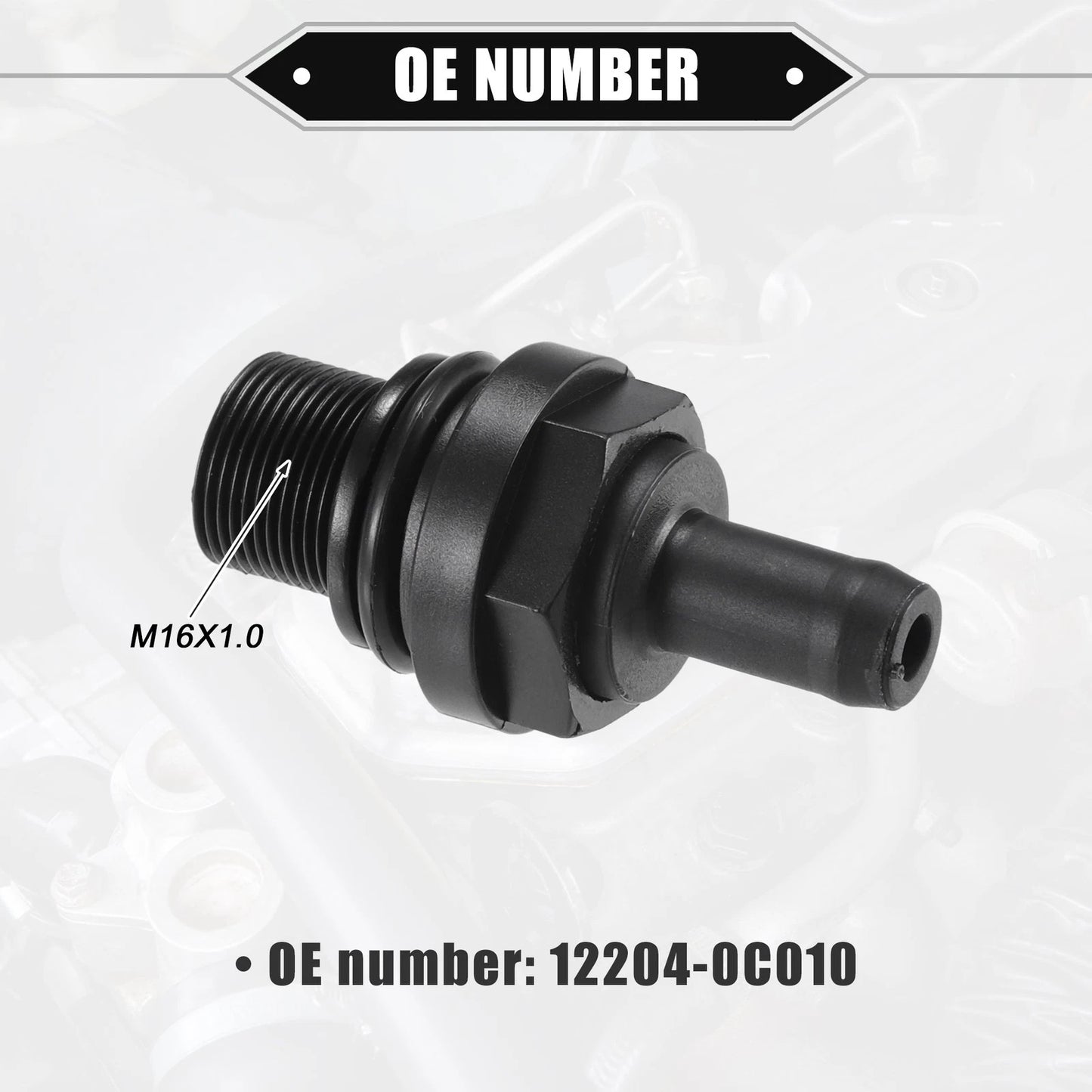 PCV Valve for Toyota Tacoma 2005-2015 Durable Plastic Black