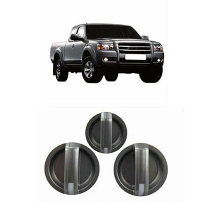 3pc Heater Fan Temp Control Knobs for Mazda BT-50 (2006–2011)