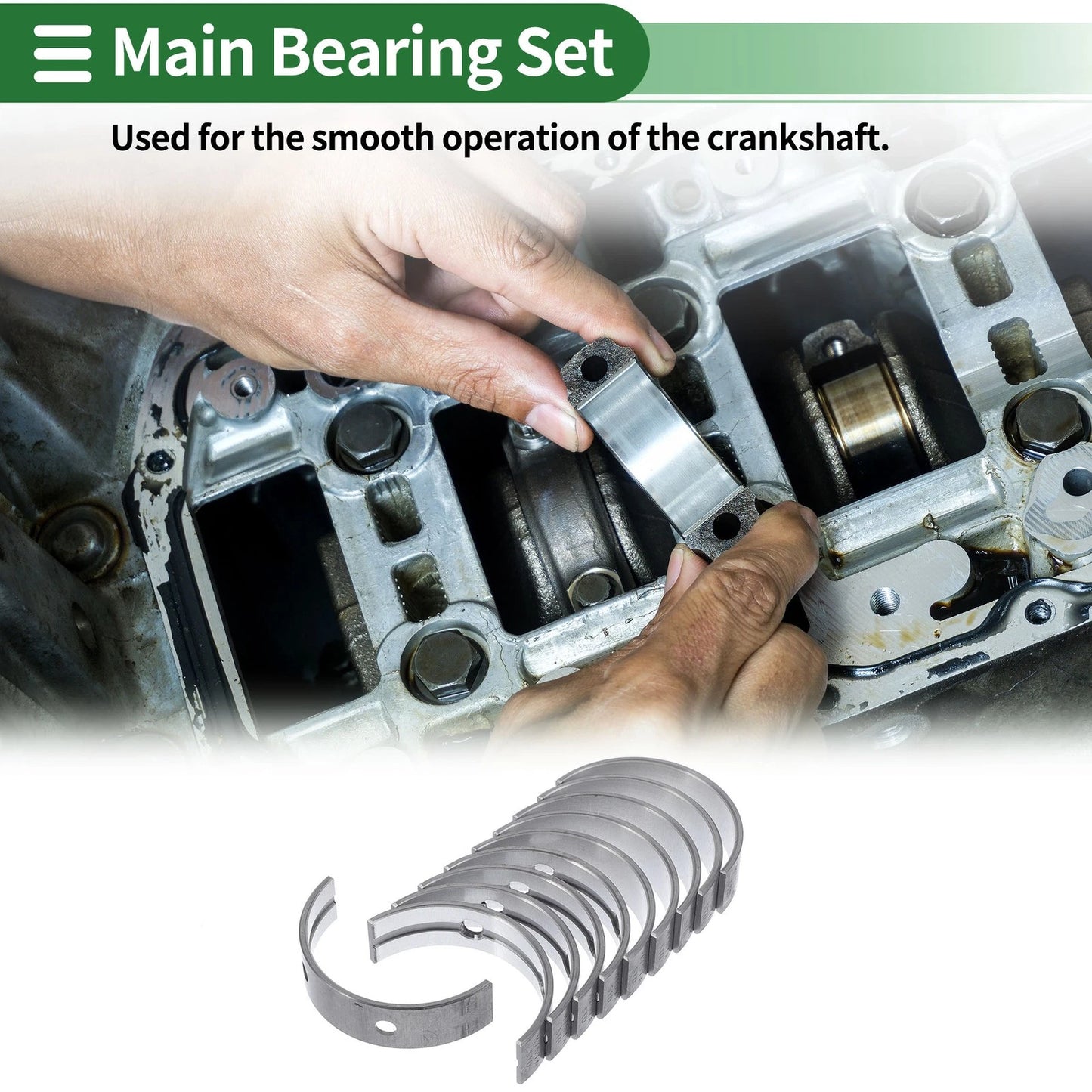 Main Bearing Set for Toyota Auris (2015–2018)