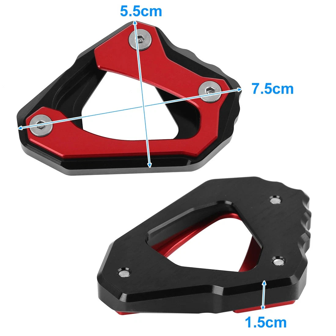 Black Red Kickstand Pad Extension Side Stand Plate for YAMAHA MT-10