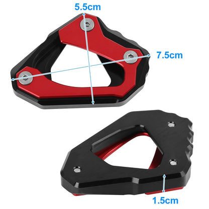 Black Red Kickstand Pad Extension Side Stand Plate for YAMAHA MT-10
