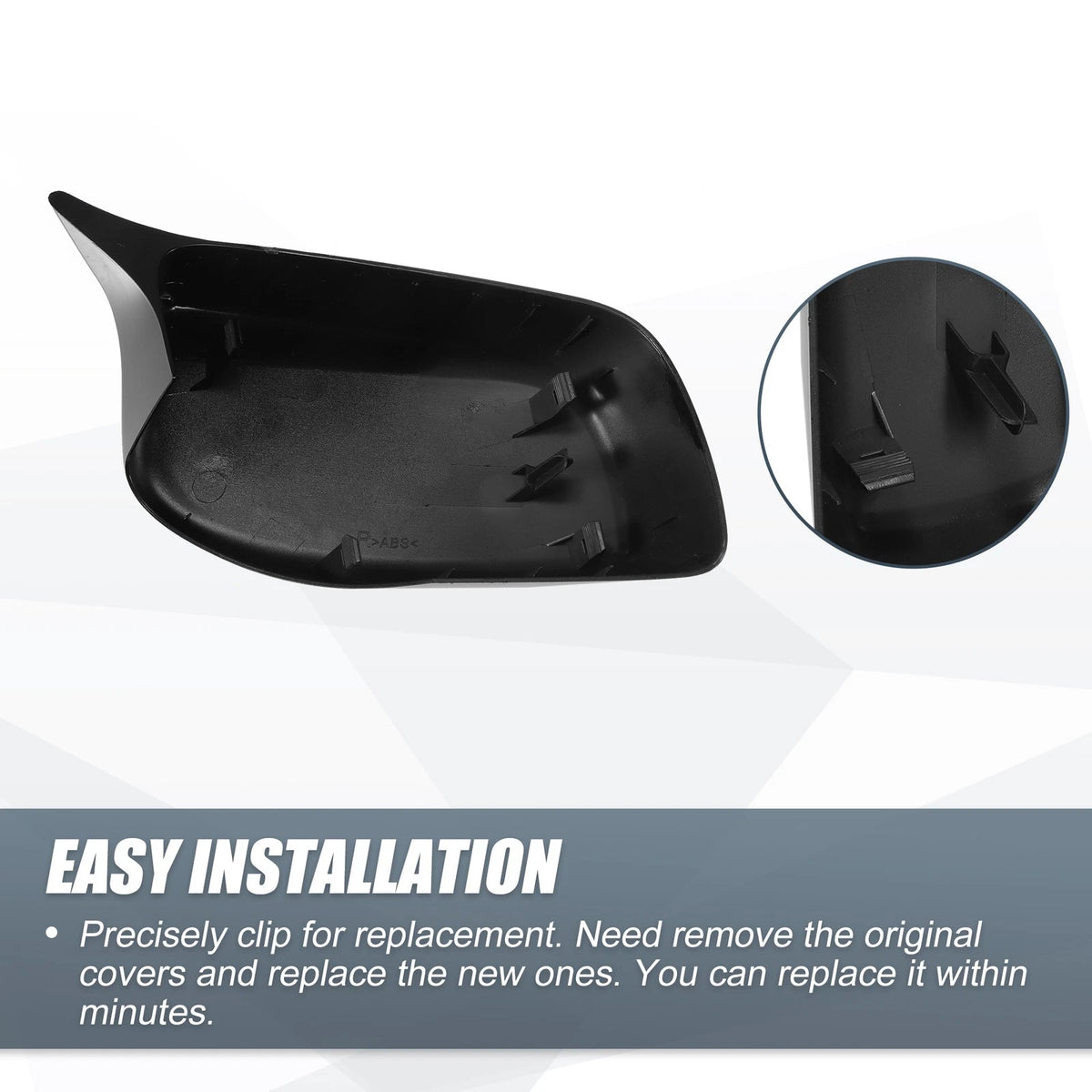 Rearview Mirror Cover Caps Gloss Black for BMW E60 E61 5 Series 6 Series