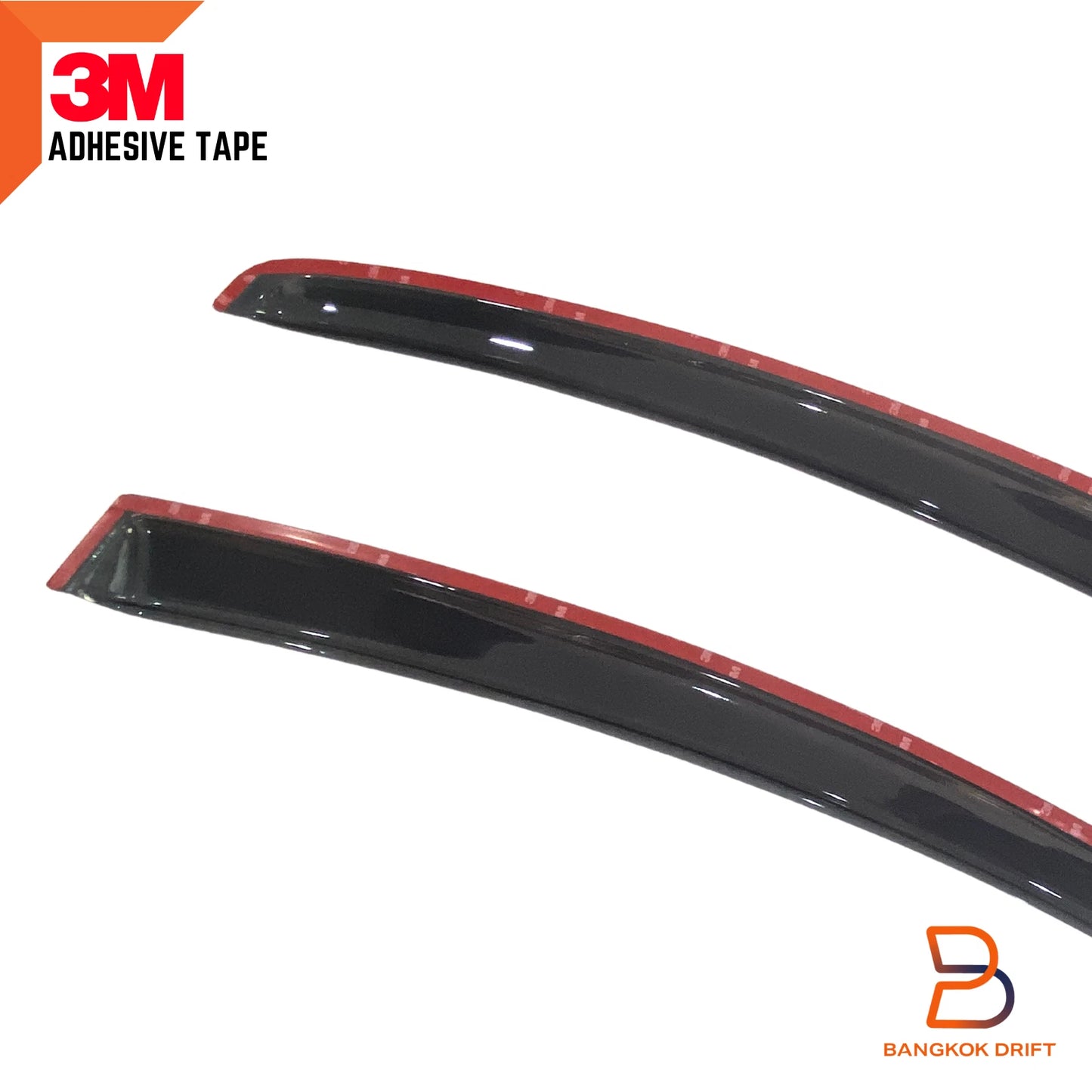 Tinted Black Weather Shield Visor Rain Guard for Mazda 3 BK Sedan (2003-2009)