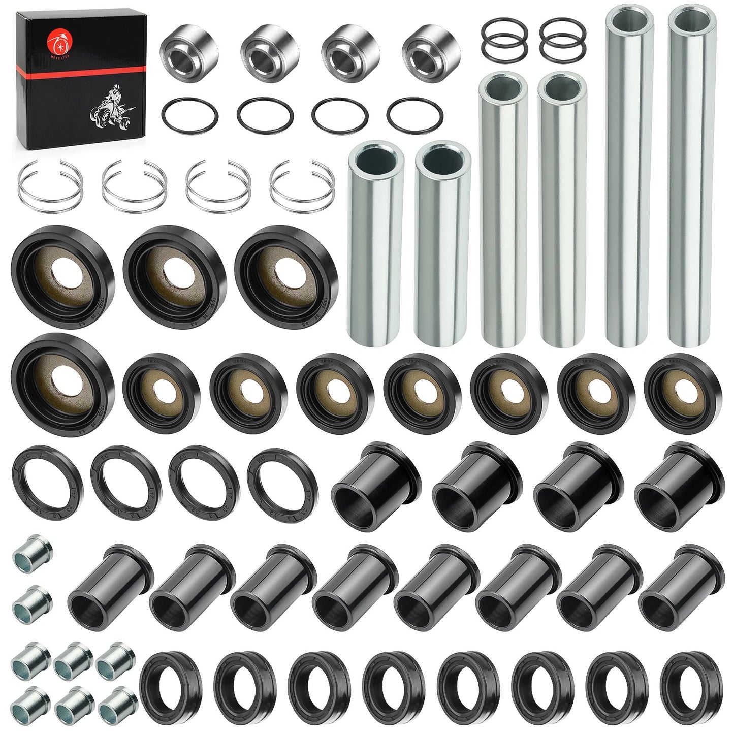 Rear Upper/Lower A-Arm Bushing Shaft Kit for Honda Rincon TRX650 2003-2005