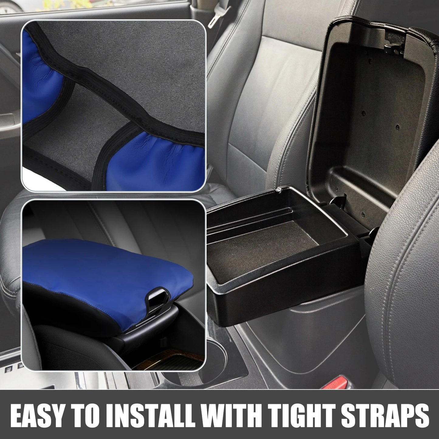 Center Console Armrest Cover for Dodge Ram 1500 2500 3500 Black Blue