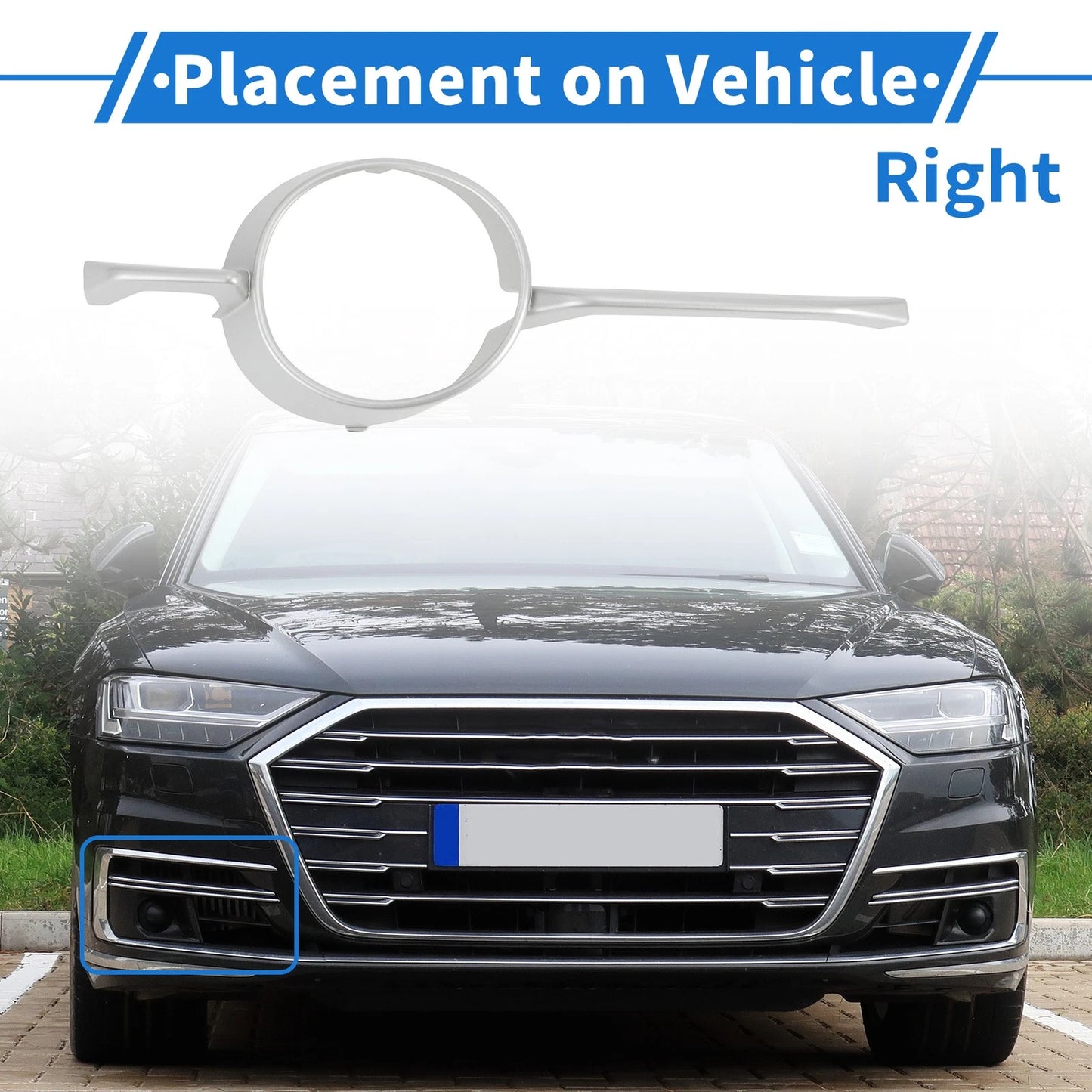 Front Right Fog Light Grill for BMW X6 (2008-2014) - 1 x Quality Replacement