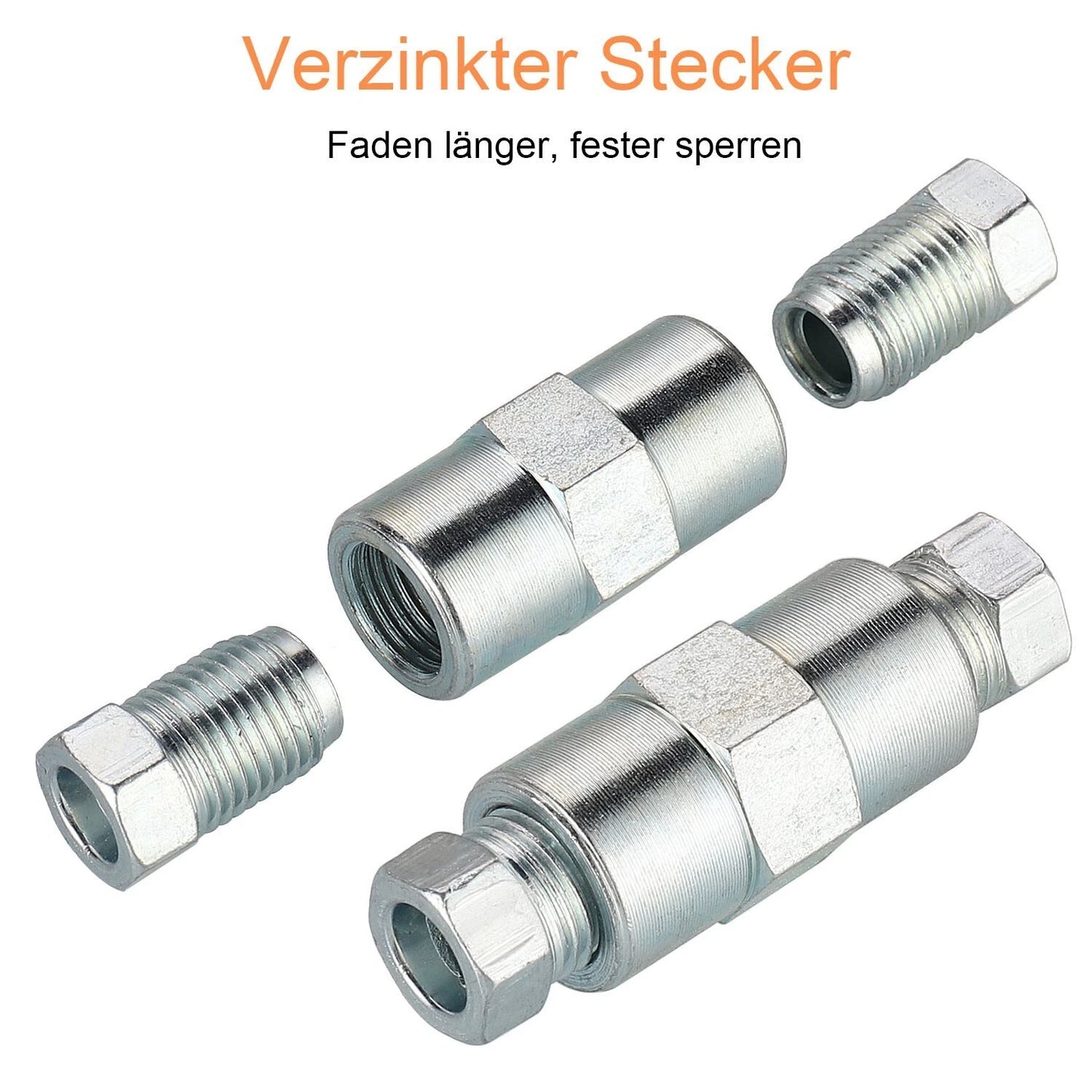 2x 5m 316 Brake Pipe Kit with 20 Nuts 10 Connectors