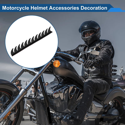 Motorcycle Helmet Accessories Decoration 1 Set Black Plastic PU Glue