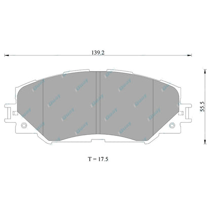 Bremtec Front Disc Brake Pads Set for Toyota Corolla ZRE152R ZRE153R ZRE182R (2007-2019)