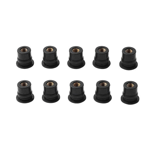 10 x M5 Motorcycle Windshield Rubber Nuts for Vibration Dampening (All Years)