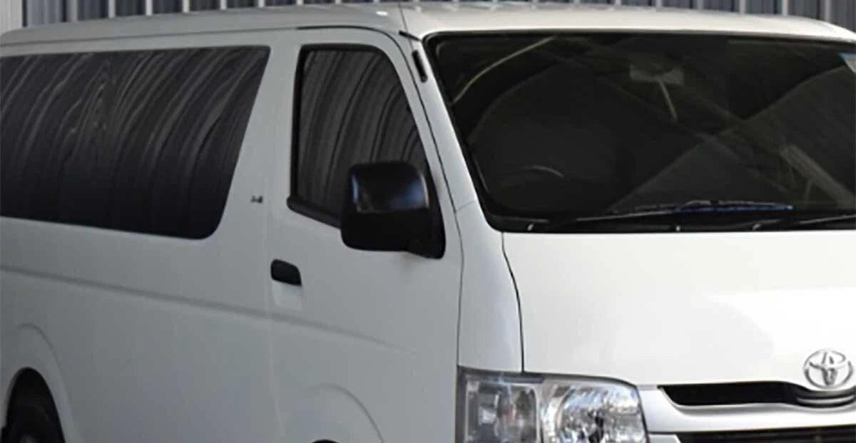 Black Side Manual View Mirror for Toyota Hiace Commuter (2005-2018)