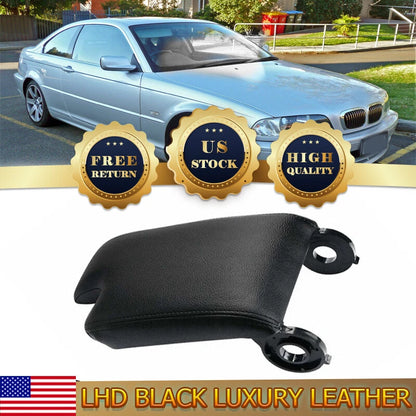 Center Console Lid Armrest for BMW E46 3 Series (1999-2004) - Black Cover