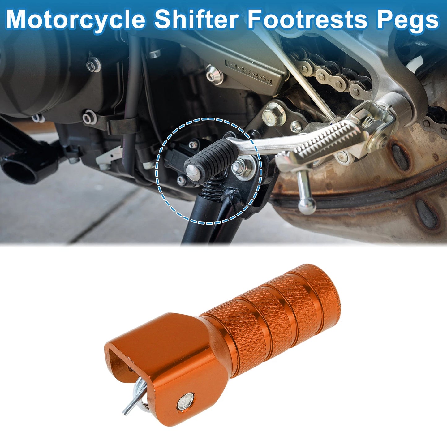 Orange Motorcycle Shifter Footrests Pegs for Suzuki RMZ